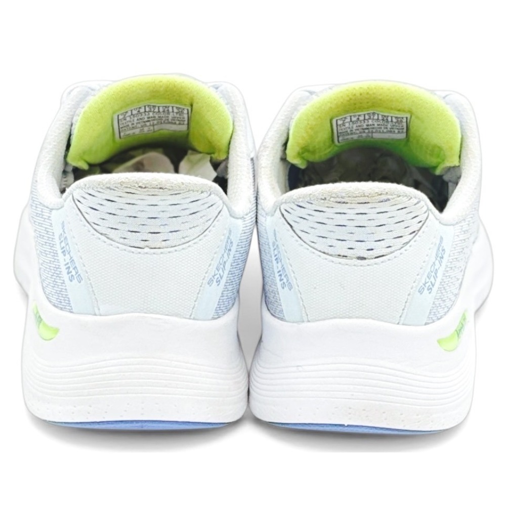 Skechers Arch Fit Slip Ins Womens 7 White Comfort Walking Shoes Sneakers Running - Picture 3 of 10